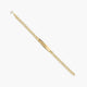Pulsera esclava de oro 18K con chapa oval 18 cm