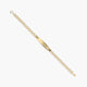 Pulsera esclava de oro 18K con chapa oval 19 cm