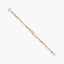 Pulsera esclava de oro 18K con chapa oval para bebé 11 cm