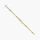 Pulsera esclava de oro 18K con chapa oval para bebé 11 cm