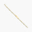 Pulsera esclava de oro 18K con chapa oval 15 cm