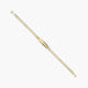 Pulsera esclava de oro 18K con chapa oval 17 cm