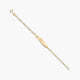 Pulsera esclava infantil de oro 18K con chapa oval 13 cm