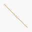 Pulsera esclava infantil de oro 18K con chapa oval 13 cm