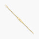 Pulsera esclava infantil de oro 18K con chapa oval 13 cm