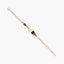 Pulsera esclava de oro 18K con chapa oval y motivo de mariquita para bebé 11-13 cm