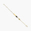 Pulsera esclava de oro 18K con chapa rectangular y motivo de estrella para bebé 11-13 cm