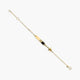 Pulsera esclava de oro 18K con chapa rectangular y motivo de estrella para bebé 11-13 cm