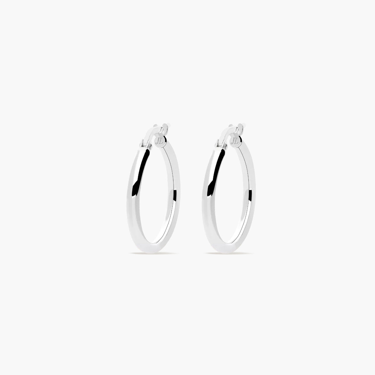 Pendientes de aro de plata 1ª ley 20 mm