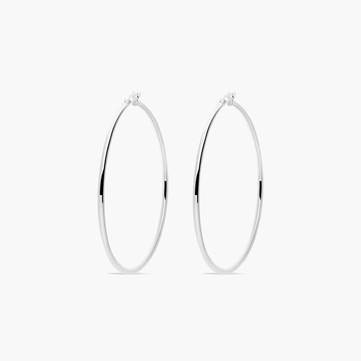 Pendientes de aro de plata 1ª ley 65 mm