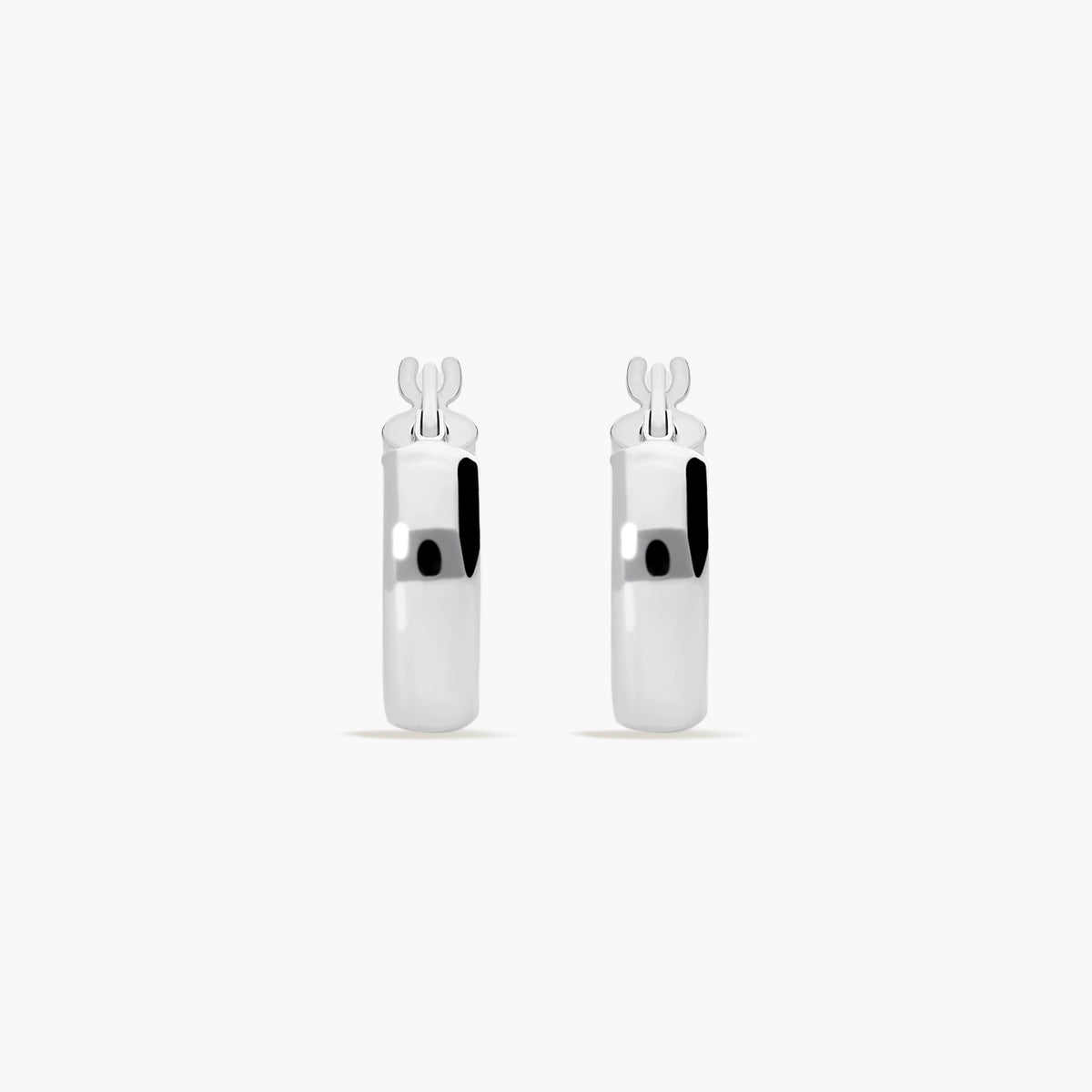 Pendientes de aro liso de plata 1ª ley 15 mm