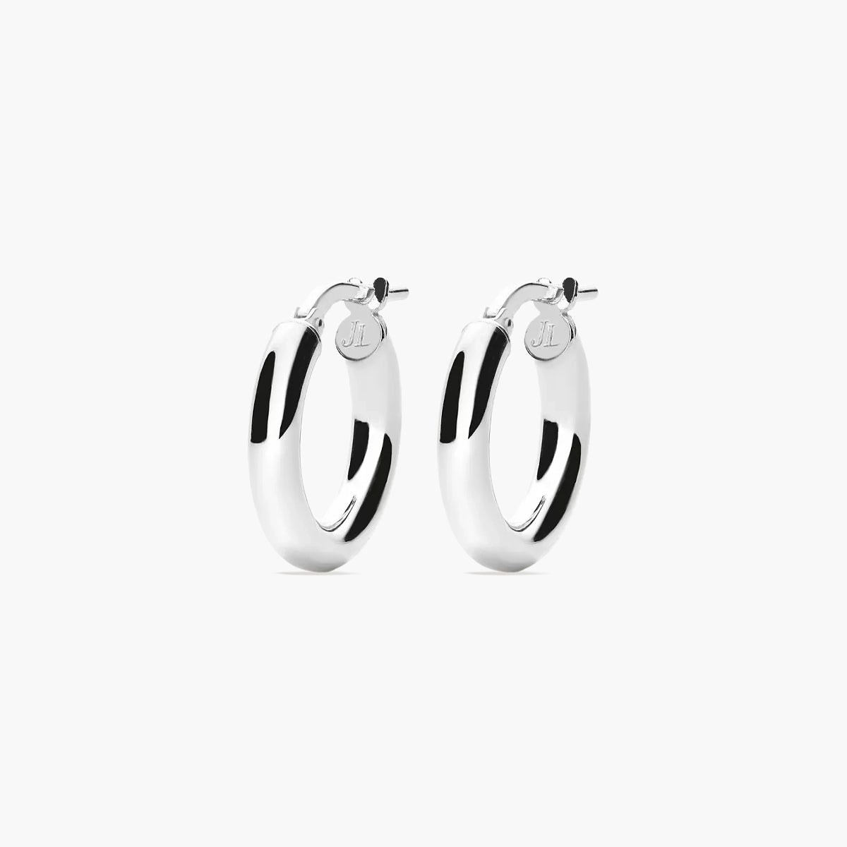 Pendientes de aro de plata 1ª ley 15 mm