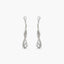 Pendientes largos de plata 1ª ley circonitas 38 mm