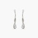 Pendientes largos de plata 1ª ley circonitas 38 mm