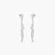 Pendientes largos de plata 1ª ley circonitas 40 mm