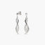 Pendientes largos de plata 1ª ley circonitas 30 mm