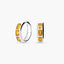 Pendientes de aro de plata 1ª ley citrino 23 mm GLIMMERS