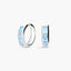 Pendientes de aro de plata 1ª ley topacio azul 23 mm GLIMMERS
