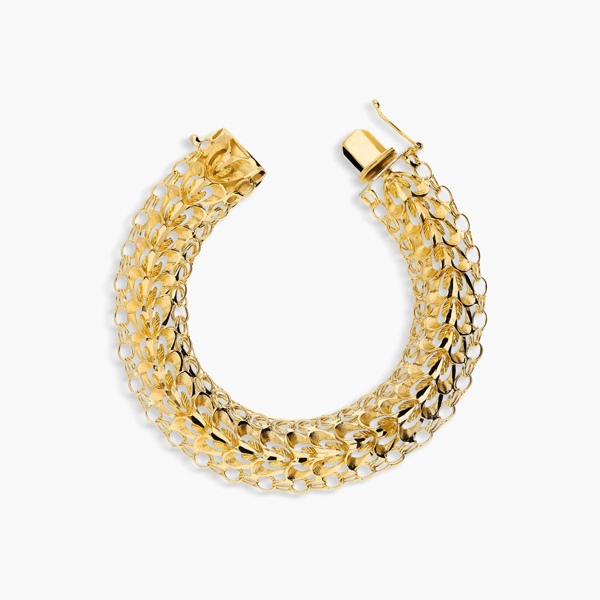 Pulsera de oro 18K espiga 19 cm
