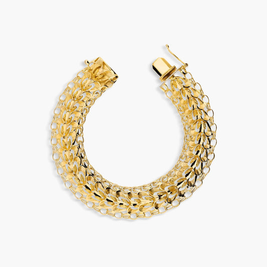 Pulsera de oro 18K espiga 19 cm