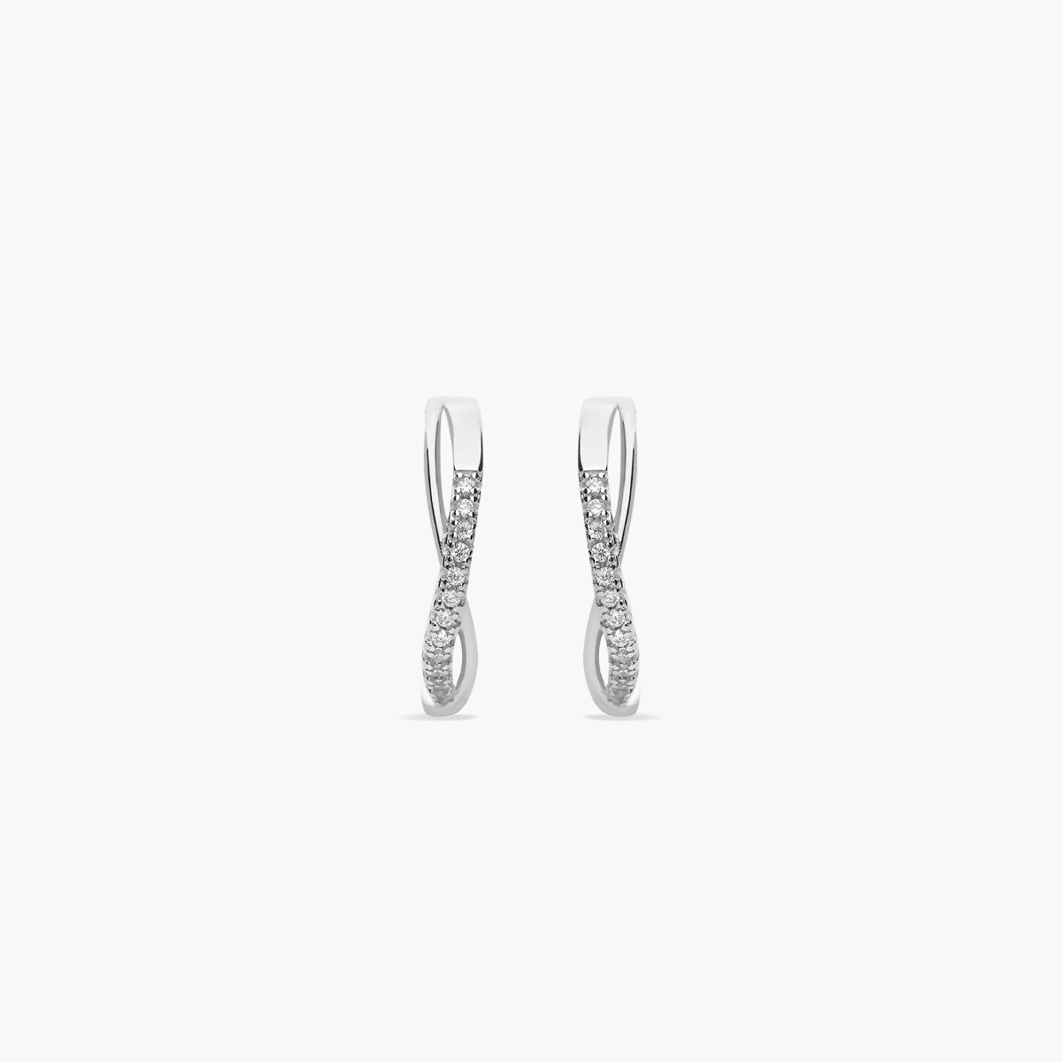 Pendientes de plata 1ª ley circonitas 16 mm