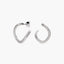 Pendientes de aro forma irregular de plata 1ª ley 19 mm