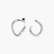 Pendientes de aro forma irregular de plata 1ª ley 19 mm