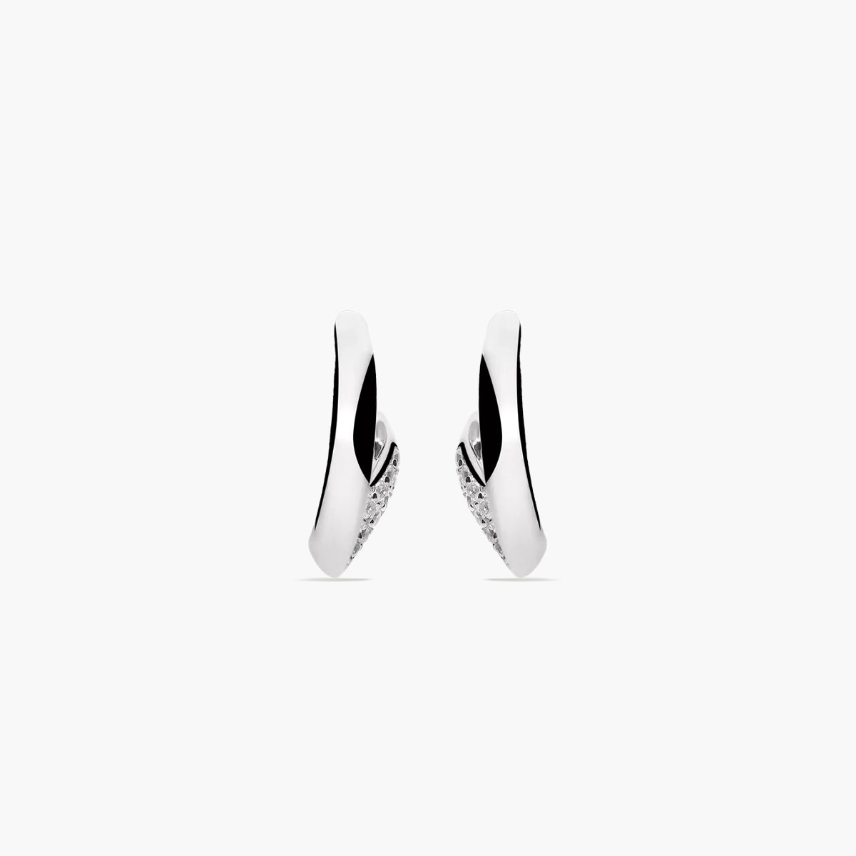 Pendientes de aro forma irregular de plata 1ª ley 16 mm
