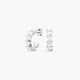 Pendientes de aro corazones de plata 1ª ley circonitas blancas 16 mm FANCY LOVE