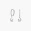 Pendientes de aro colgante luna y gato de plata 1ª ley circonitas 14 mm