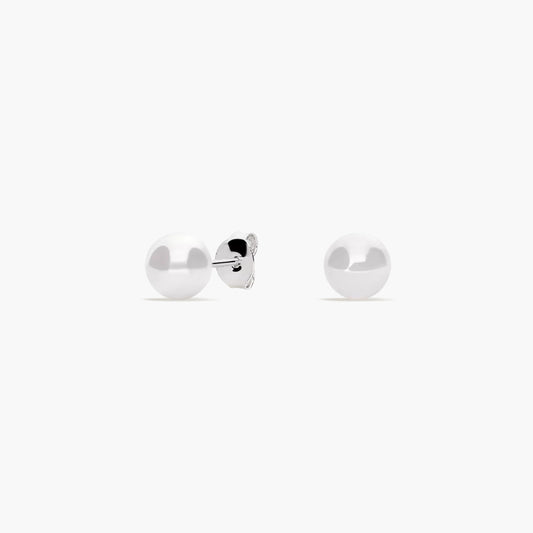 Pendientes de plata 1ª ley con perlas 6 mm