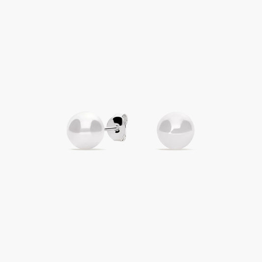 Pendientes de plata 1ª ley con perlas 7 mm