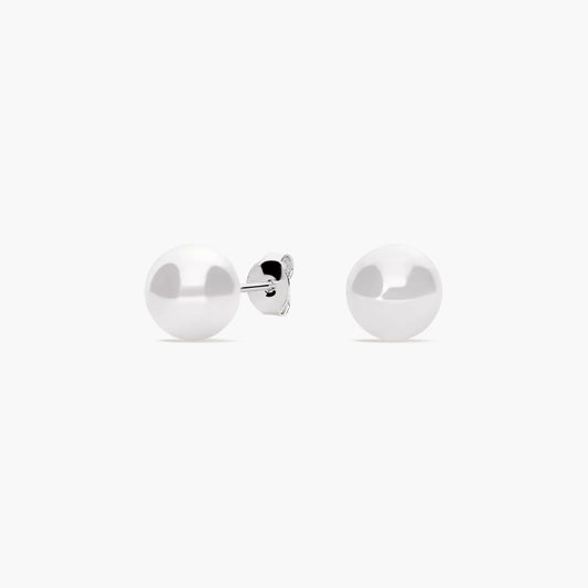 Pendientes de plata 1ª ley con perlas 8 mm