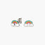 Pendientes arco iris de plata 1ª ley 5 mm