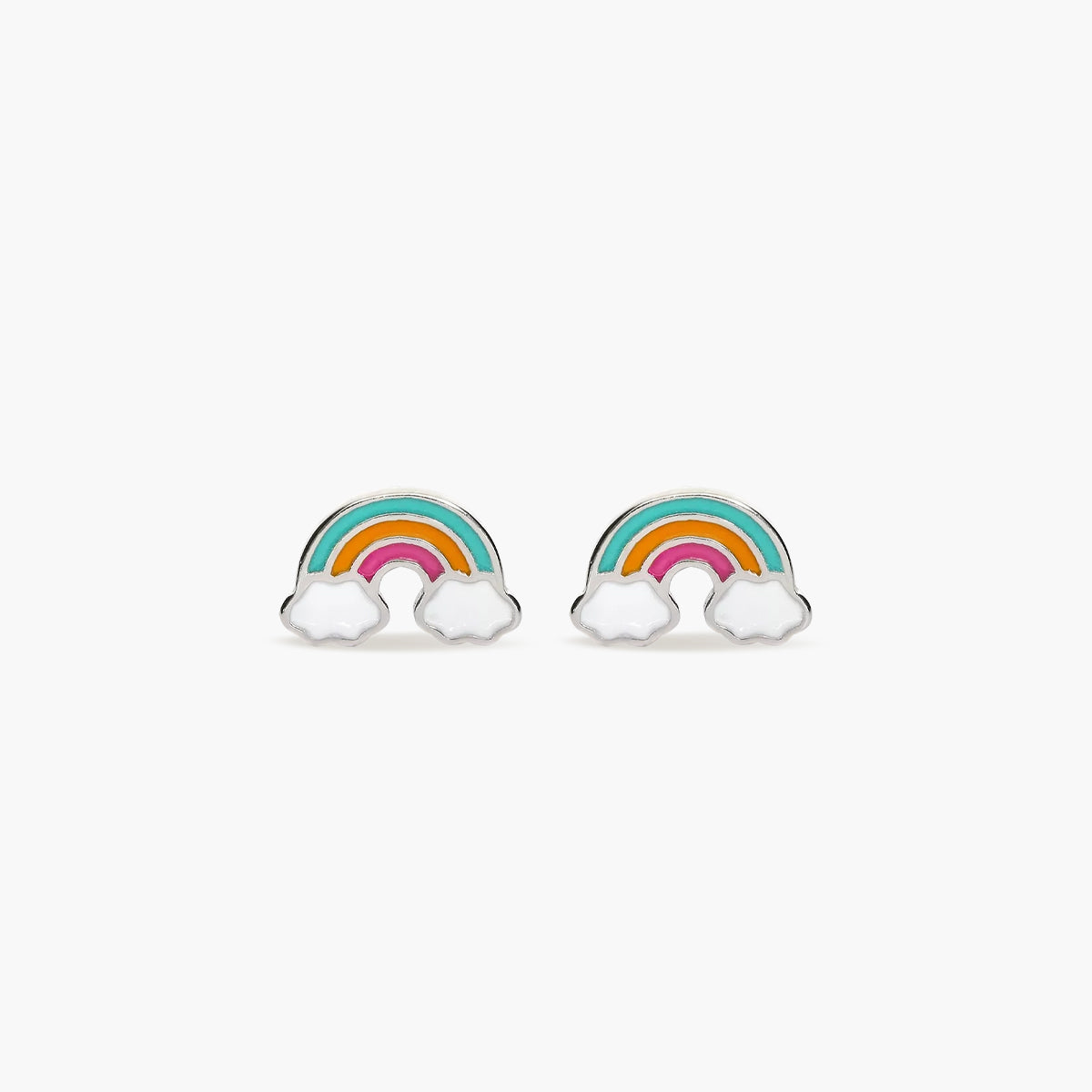 Pendientes arco iris de plata 1ª ley 5 mm