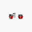 Pendientes mariquita de plata 1ª ley 5 mm