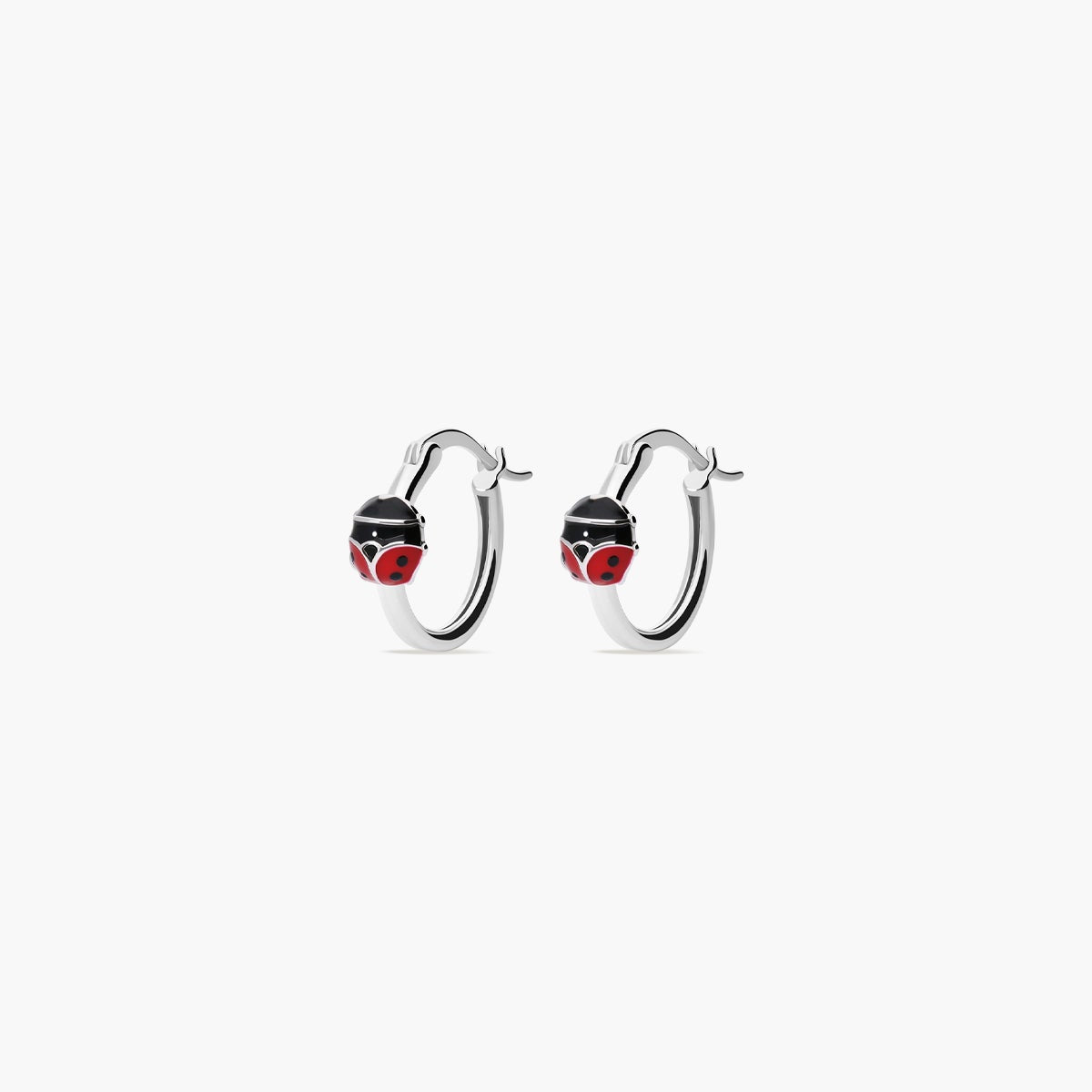 Pendientes de aro mariquita de plata 1ª ley