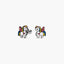 Pendientes unicornio de plata 1ª ley circonitas 9 mm