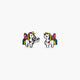 Pendientes unicornio de plata 1ª ley circonitas 9 mm
