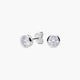 Pendientes redondos de plata 1ª ley circonita 5 mm