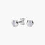 Pendientes redondos de plata 1ª ley circonita 6 mm