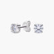 Pendientes redondos de plata 1ª ley circonita 5 mm