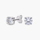 Pendientes redondos de plata 1ª ley circonita 6 mm