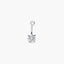 Piercing de ombligo de plata 1ª ley circonita 20 mm