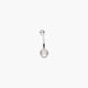 Piercing de ombligo de plata 1ª ley circonita 22 mm