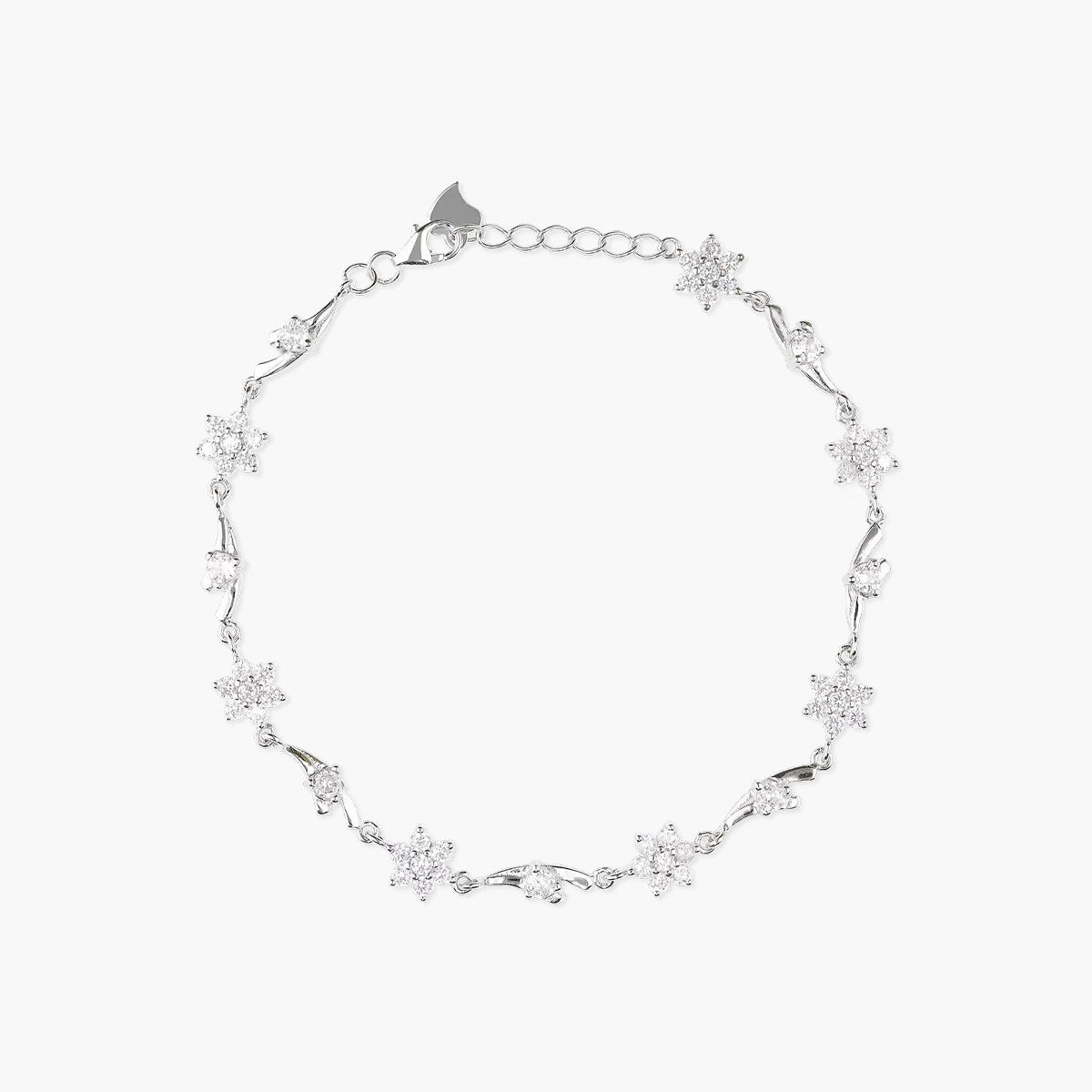 Pulsera de plata 1ª ley circonitas 18-20 cm