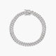 Pulsera de plata 1ª ley circonitas eslabón barbada 20 cm