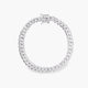Pulsera de plata 1ª ley barbada circonitas 18 cm 