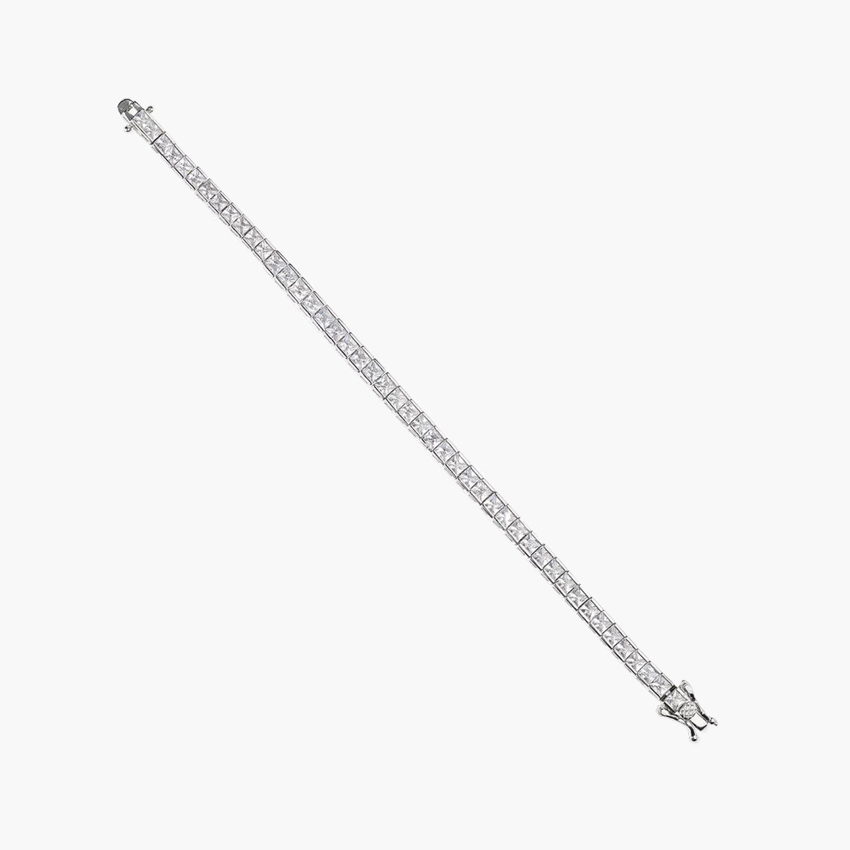 Pulsera de plata 1ª ley circonitas riviere 18 cm 