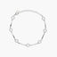 Pulsera de plata 1ª ley circonitas cículos 17-20 cm 